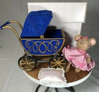 Angelina Ballerina American Girl Polly Doll & Pram Carriage Stroller Pink Pillow