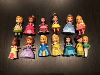 Disney Princess Figures 3 " Mini Toddler Posable Dolls Snow White Cinderella Etc.