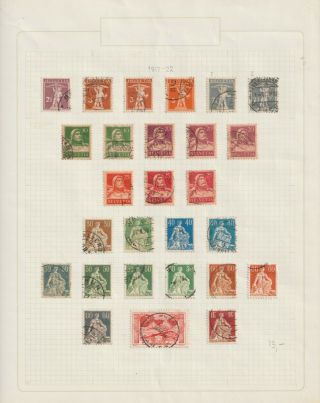 Switzerland Early 20th Cent Coll,  A Study Of Defins With High Value 7 PGS (Y26) 2
