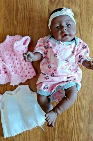 Jesmar Black Baby Girl Doll Anatomically Correct Born