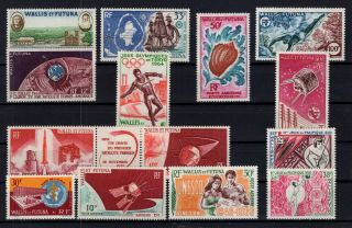 P130237/ Wallis & Futuna Airmail Stamps / Lot 1955 – 1966 Mnh