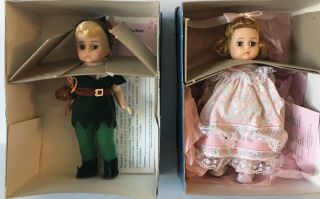 Madame Alexander Storyland Dolls Peter Pan & Wendy 1994 Story Book Land Nib