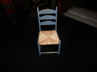 Dollhouse Artisan Made Ladder Back Chair Attributed To Cj 