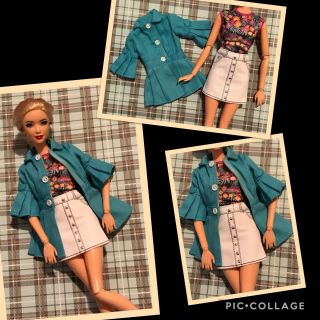 Barbie Doll Fashion,  2 Pc Dress Set,  Fashionista,  Muse,  Silkstone,  (no Doll)