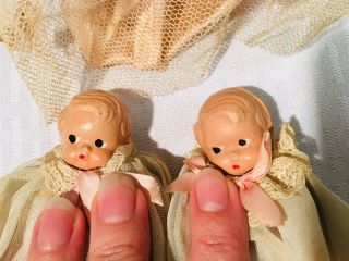 Vintage Composition Baby Doll Twins In Bassinet Storybook Nancy Ann Type 3