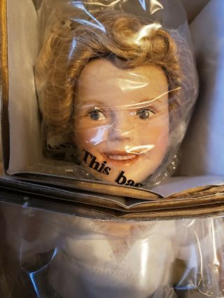Danbury Shirley Temple " Curly Top " Collector Porcelain Doll With It 