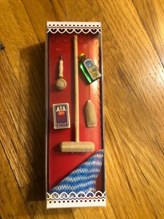 Bodo Hennig Miniature Cleaning Items Mib Made In Germany Item Push Broom