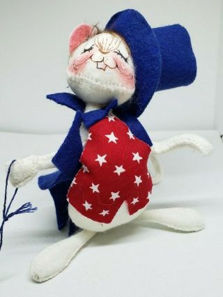 1997 Annalee Dolls 4th Of July Red Star Vest And Blue Hat Nwts