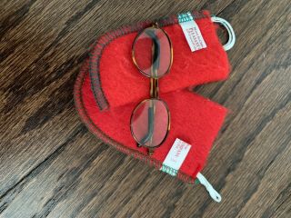 American Girl Molly Doll Glasses W/ 2 Red Felt Cases
