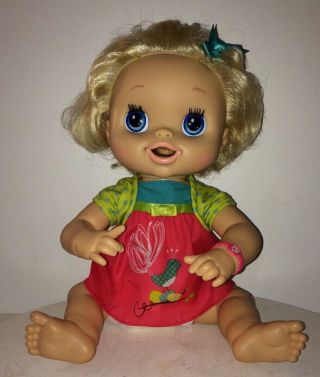 Baby Alive Blonde Hair Real Surprises Doll Interactive Talks 2010 Dress/diaper