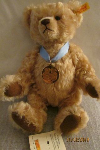 Steiff 2002 Danbury Teddy Bear Curly Brown Mohair 12  "