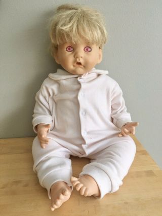20” Kathy Smith Fitzpatrick Effanbee Baby Doll Pink Red Eyes Blonde Reborn Chold