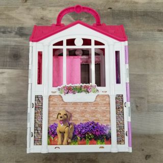 Barbie 2014 Fold Up House Glam Getaway Fold N’ Go House With Accessories