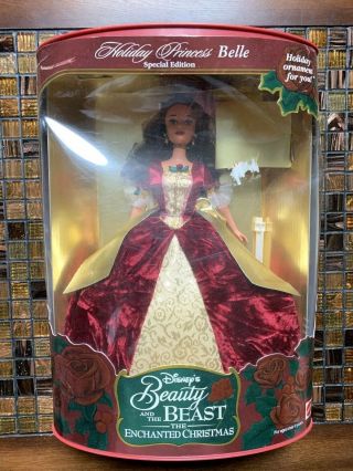 Barbie Doll Disney Beauty And The Beast Enchanted Christmas Belle