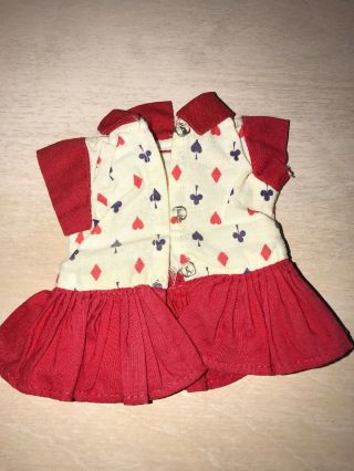 Doll Terri Lee Clothing Tiny Terri Lee Red Card Print Dress 1950s Tagged 2