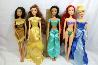 Disney Barbie Xxl Supersize Pocahontas - Belle - Jasmine - Ariel - Cinderella - Approx 18 "