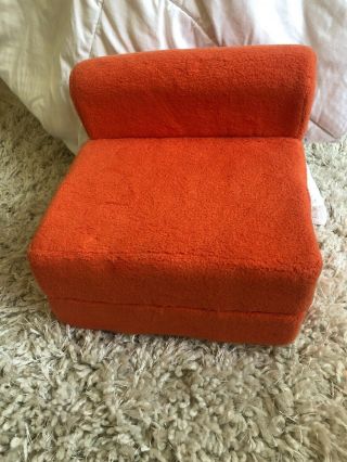 American Girl Doll Orange Flip Lounge Chair Fold Out Sofa Bed Pleasant Co.  2008