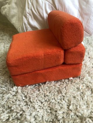 American Girl Doll Orange Flip Lounge Chair Fold Out Sofa Bed Pleasant Co.  2008 2