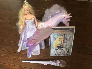 Barbie And The Magic Of Pegasus 3d Dvd Doll Wand Princess Annika Brietta Set