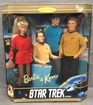 Barbie And Ken Star Trek Series Tos Gift Set 1996 Complete