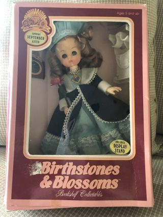 Vintage Sapphire Birthstone And Blossoms Doll,  September