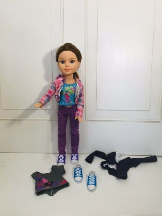 Bfc Ink Doll.  Addison 18 " Doll With Outfit And Extra Shoes Tops