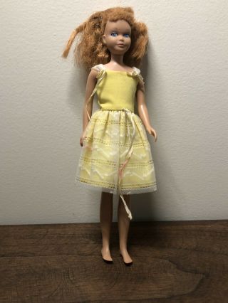 Vintage 1963 Mattel Barbie Skipper Doll.  Blonde Hair Blue Eyes,  Skipper Dress