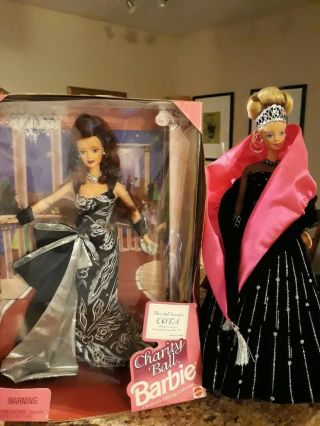 Barbies 1986 Holiday Barbie And Charity Ball Barbie Benefiting Cota Still