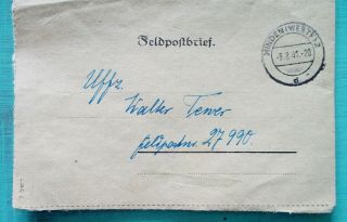 German Ww 2 Letter To German Officer - Wounded At The Station - Drk Nurses 1941
