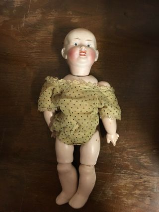 12” Antique Bisque Jointed Doll Made In Japan