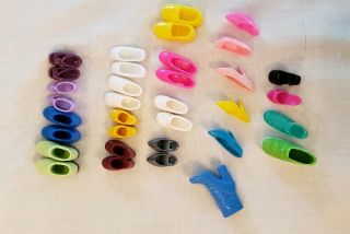 Barbie 12 Pairs Shoes Boots Sandals High Heels 10 Single Shoes
