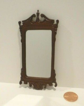 Bespaq Miniature Wall Mirror With Mahogany Trim 1998a