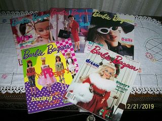 1995 Barbie Bazaar Magazines (5 Of 6 Issues.  Issue 3{may/june} Is Missing/