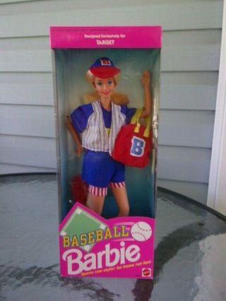 Mattel Target Baseball Barbie Doll Nrfb 1992