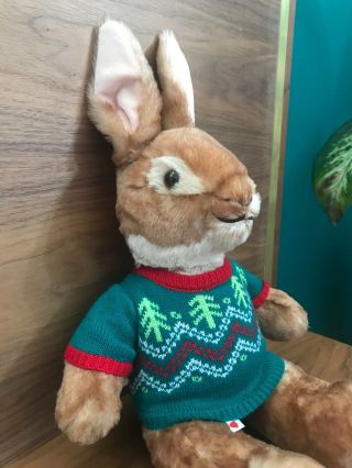 20” Build A Bear Peter Rabbit Plush Stuffed Bunny With Voice Sweater Authentic