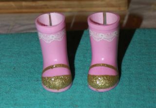 American Girl Wellie Wishers Doll Ashlyn Pink Glitter Rain Boots Replacement