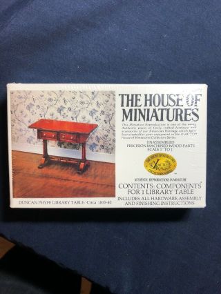 The House Of Miniatures Duncan Phyfe Library Table Kit 40077