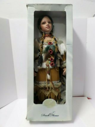 Duck House Heirloom Native American Porcelain Doll Migina 24 " Numbered
