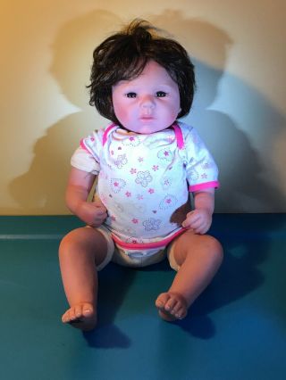 Paradise Galleries 19 " Baby Doll Lifelike Features Brown Hair And Eyes A8290