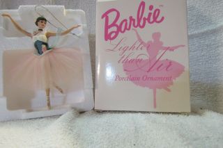 Vintage Barbie Collectibles Lighter Than Air Porcelain Ornament 2001 Barbie Doll
