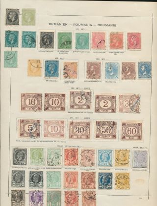 Romania 1879/1905 M&u On Pages (50,  Items) (ad1043