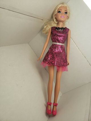 Barbie 28 " Pink Dress Just Play Best Fashion Friend Doll Blonde Hair.  2013