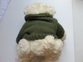 Harrods Knightsbridge Plush Teddy Bear Green Sweater Stuffed Animal Toy 12 