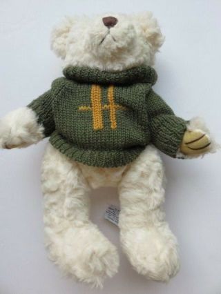 Harrods Knightsbridge Plush Teddy Bear Green Sweater Stuffed Animal Toy 12 