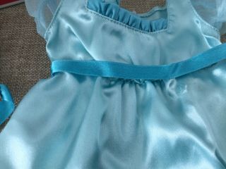 American Girl Caroline Doll Teal Party Dress Clothes Outfit Gown Shoes Gloves 2