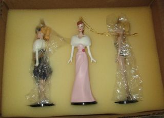 Classic Barbie Ornaments Ashton Drake Heirloom Ornaments Club 93621 Set Of 3
