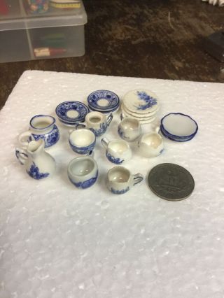 Dollhouse Miniature Misc.  Coffee And Tea Set Items