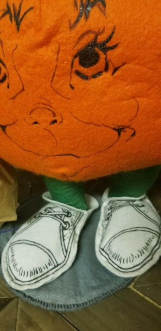Annalee 21.  5 " Halloween Pumpkin Boy With Trick Or Treat Bag Plus Bonus