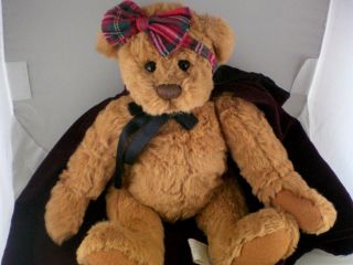 Cottage Collectibles Ganz Honey Plush Bear 13 " In Burgundy Cloak
