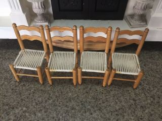 Vintage Set Of Four Chairs - Dollhouse 1:12 - Sonia Messer